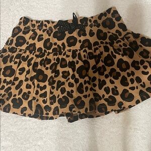 Isaac Mizrahi Brown Leopard Print Kids Skirt